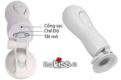 Âm đạo giả gắn tường rung bóp Crazy Bull Flora